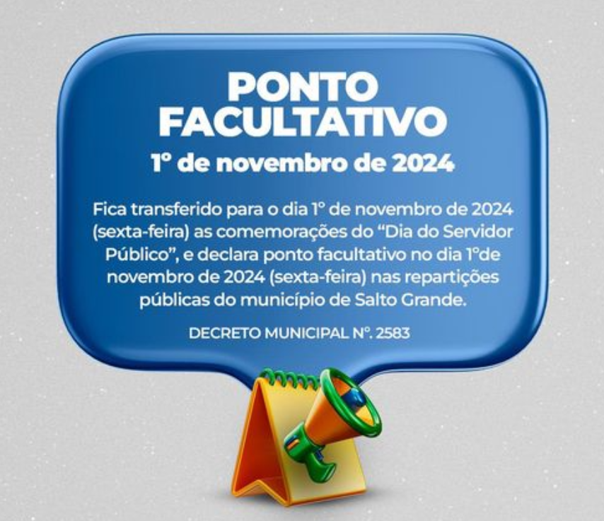 As repartições municipais estão funcionando normalmente neste dia 28 de outubro.