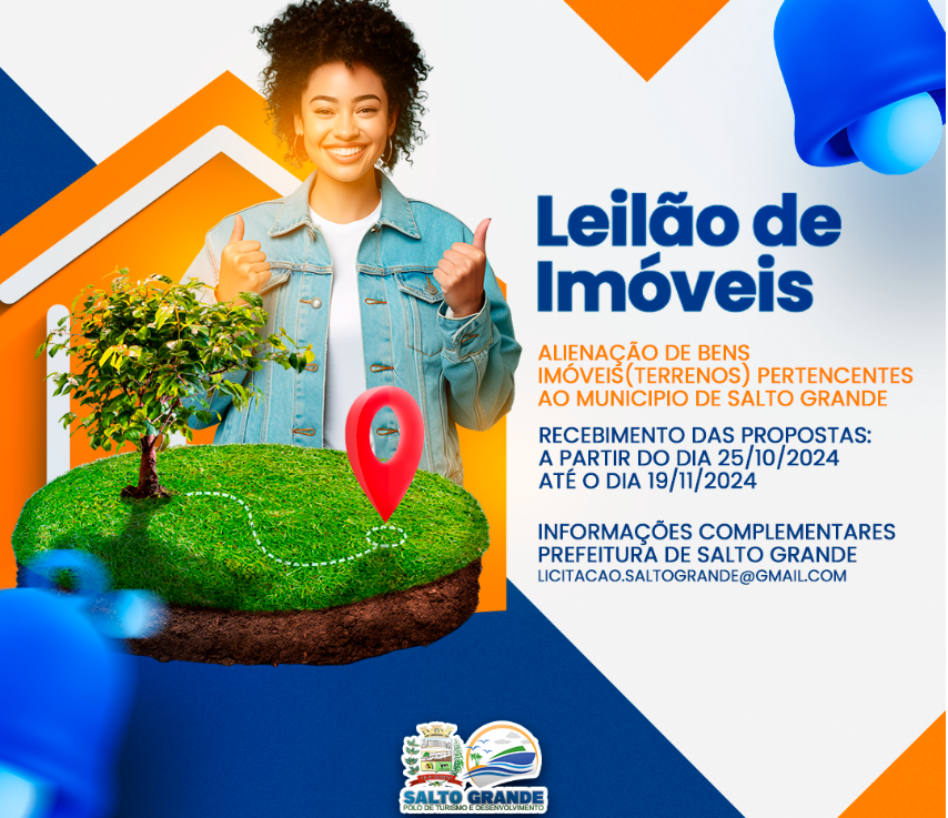 Aviso de Alienação de Bens Imóveis – Município de Salto Grande